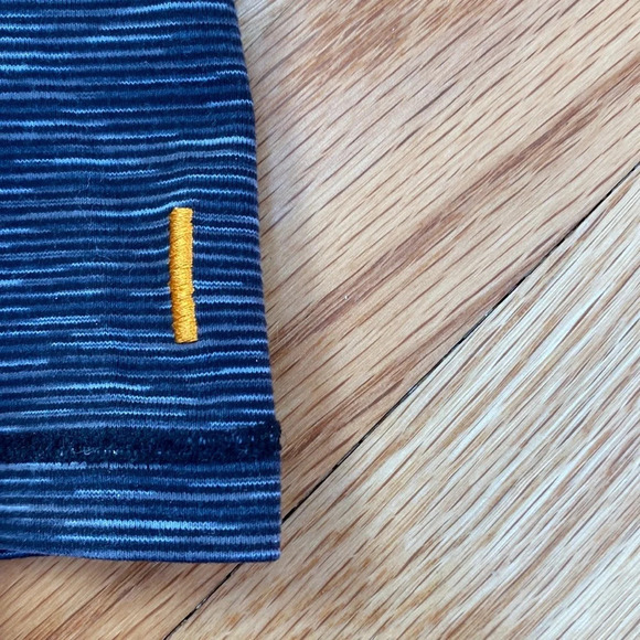 Lucy Powermax Crop Hatha Collection XXS parallel stripe leggings flawed black - Picture 6 of 7